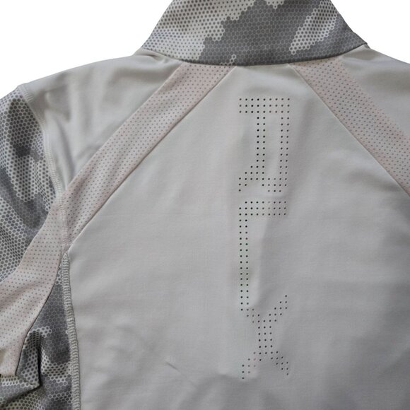 RLX Ralph Lauren S Fits 4-6 Gray White Slim Top 1/4 Zip Golf Beach - Picture 3 of 11
